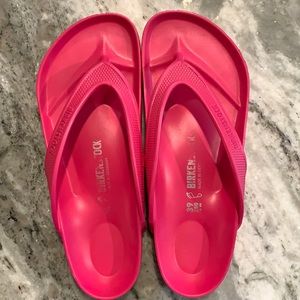 EUC pink plastic Birkenstocks